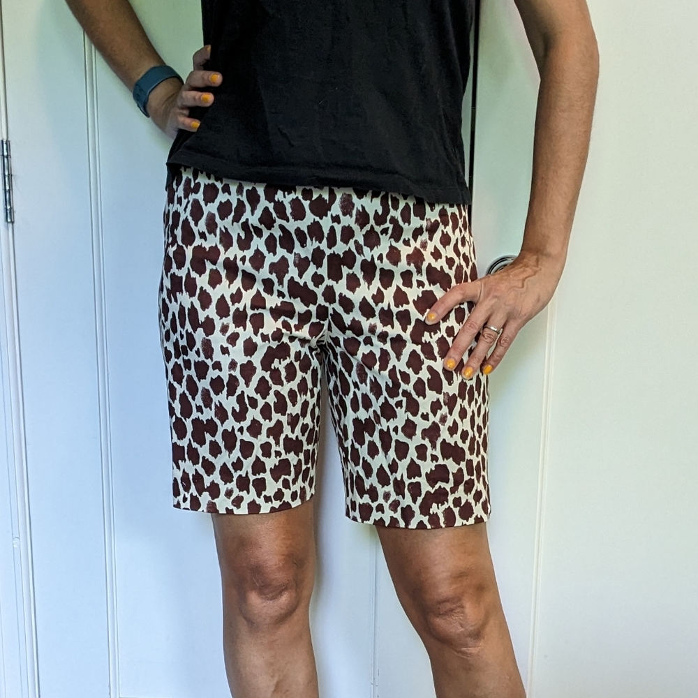 Animal print J. Crew shorts Sz 6